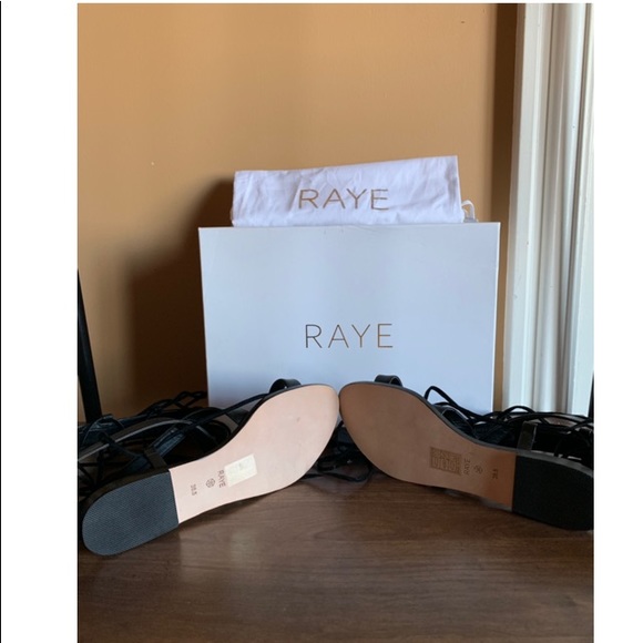 RAYE Shea Gladiator Sandals in Black, size 38.5 - Picture 2 of 7